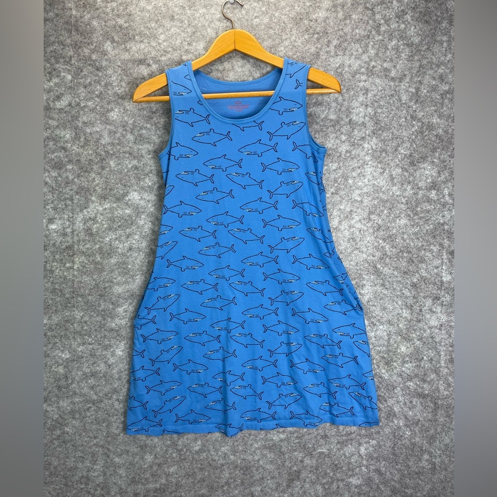 Hanna Andersson Blue Shark Print Dress